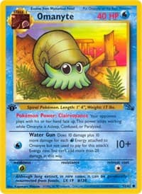 Omanyte - Fossil - Pokemon card