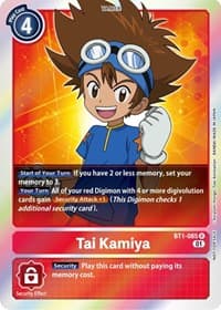 Tai Kamiya - BT1-085 (ST-11 Special Entry Pack) - Release Special Booster 1.0 - Digimon Card Game card