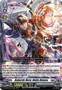 Galactic Hero, Unite Dianos - D-BT06: Blazing Dragon Reborn - Cardfight Vanguard card