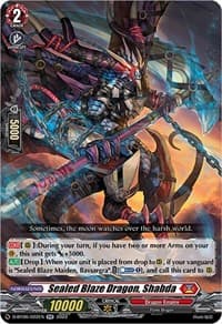 Sealed Blaze Dragon, Shabda - D-BT06: Blazing Dragon Reborn - Cardfight Vanguard card