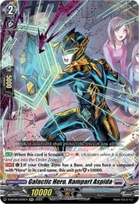 Galactic Hero, Rampart Aspida - D-BT06: Blazing Dragon Reborn - Cardfight Vanguard card