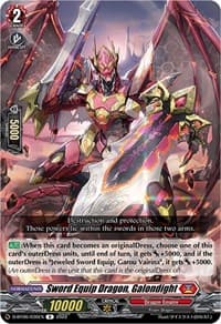 Sword Equip Dragon, Galondight - D-BT06: Blazing Dragon Reborn - Cardfight Vanguard card