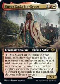 Queen Kayla bin-Kroog (Extended Art) - The Brothers' War - Magic: The Gathering card