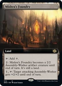 Mishra's Foundry (Extended Art) - The Brothers' War - Magic: The Gathering card