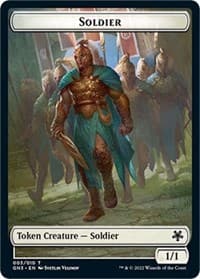 Soldier // Elf Warrior Double-Sided Token - Magic Game Night: Free-For-All - Magic: The Gathering card