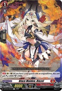 Blaze Maiden, Riezel - D-BT06: Blazing Dragon Reborn - Cardfight Vanguard card
