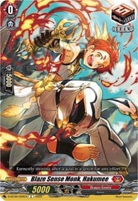 Blaze Sense Monk, Hakumee - D-BT06: Blazing Dragon Reborn - Cardfight Vanguard card