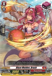 Blaze Maiden, Arush - D-BT06: Blazing Dragon Reborn - Cardfight Vanguard card