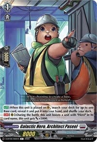 Galactic Hero, Architect Paseel - D-BT06: Blazing Dragon Reborn - Cardfight Vanguard card