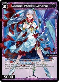 Caesar, Wicked General (Parallel Foil) - Curiosity Diva - WIXOSS card