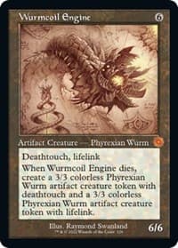 Wurmcoil Engine (Schematic) - The Brothers' War: Retro Frame Artifacts - Magic: The Gathering card