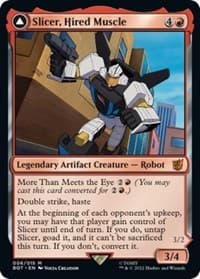 Slicer, Hired Muscle - Universes Beyond: Transformers - Magic: The Gathering card