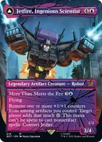 Jetfire, Ingenious Scientist (Shattered Glass) - Universes Beyond: Transformers - Magic: The Gathering card