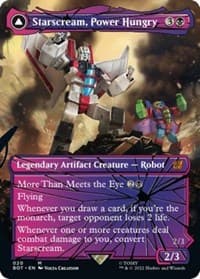 Starscream, Power Hungry (Shattered Glass) - Universes Beyond: Transformers - Magic: The Gathering card