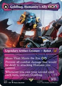 Goldbug, Humanity's Ally (Shattered Glass) - Universes Beyond: Transformers - Magic: The Gathering card