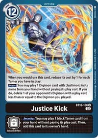 Justice Kick - Xros Encounter - Digimon Card Game card