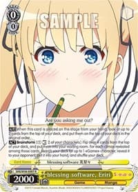 blessing software, Eriri - Saekano: How to Raise a Boring Girlfriend - Weiss Schwarz card