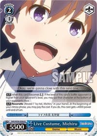 Live Costume, Michiru - Saekano: How to Raise a Boring Girlfriend - Weiss Schwarz card