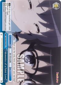 Memories of a Faint Love - Saekano: How to Raise a Boring Girlfriend - Weiss Schwarz card