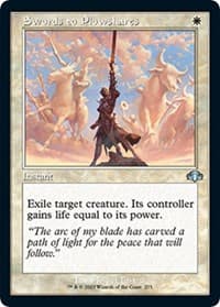 Swords to Plowshares (Retro Frame) - Dominaria Remastered - Magic: The Gathering card