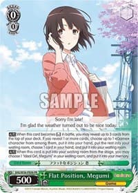 Flat Position, Megumi - Saekano: How to Raise a Boring Girlfriend - Weiss Schwarz card