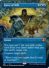 Force of Will (Borderless) - Dominaria Remastered - Magic: The Gathering card