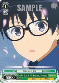 The Day It All Begins, Tomoya - Saekano: How to Raise a Boring Girlfriend - Weiss Schwarz card