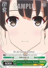 Unnecessary Concern, Megumi - Saekano: How to Raise a Boring Girlfriend - Weiss Schwarz card