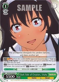 Dark Side of Creators, Utaha - Saekano: How to Raise a Boring Girlfriend - Weiss Schwarz card