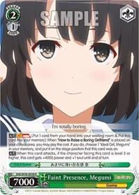 Faint Presence, Megumi - Saekano: How to Raise a Boring Girlfriend - Weiss Schwarz card