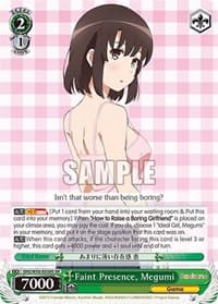 Faint Presence, Megumi (SR) - Saekano: How to Raise a Boring Girlfriend - Weiss Schwarz card