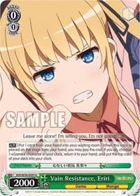 Vain Resistance, Eriri - Saekano: How to Raise a Boring Girlfriend - Weiss Schwarz card