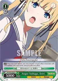 Anger Voltage, Eriri - Saekano: How to Raise a Boring Girlfriend - Weiss Schwarz card