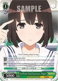 Insufficient Facial Expressions, Megumi - Saekano: How to Raise a Boring Girlfriend - Weiss Schwarz card