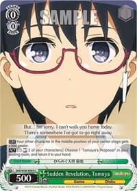 Sudden Revelation, Tomoya - Saekano: How to Raise a Boring Girlfriend - Weiss Schwarz card