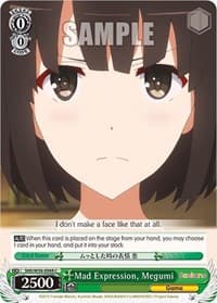 Mad Expression, Megumi - Saekano: How to Raise a Boring Girlfriend - Weiss Schwarz card