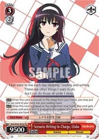 Scenario Writing In-Charge, Utaha - Saekano: How to Raise a Boring Girlfriend - Weiss Schwarz card