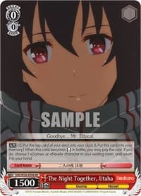 The Night Together, Utaha - Saekano: How to Raise a Boring Girlfriend - Weiss Schwarz card