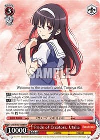 Pride of Creators, Utaha - Saekano: How to Raise a Boring Girlfriend - Weiss Schwarz card