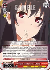 Vulgar Incitement, Utaha - Saekano: How to Raise a Boring Girlfriend - Weiss Schwarz card