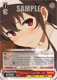 Beginning of a Long Night, Utaha - Saekano: How to Raise a Boring Girlfriend - Weiss Schwarz card