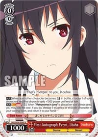 First Autograph Event, Utaha - Saekano: How to Raise a Boring Girlfriend - Weiss Schwarz card