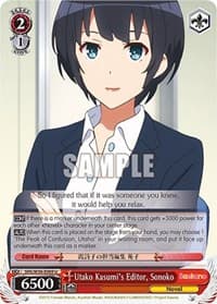 Utako Kasumi's Editor, Sonoko - Saekano: How to Raise a Boring Girlfriend - Weiss Schwarz card
