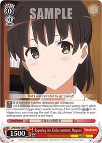 Exposing Her Embarrassment, Megumi - Saekano: How to Raise a Boring Girlfriend - Weiss Schwarz card