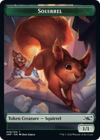 Squirrel // Treasure (012) Double-sided Token - Unfinity - Magic: The Gathering card