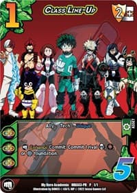 Class Line-Up (Heroes Clash Pre-Release) - UniVersus: My Hero Academia Promo Cards - UniVersus card
