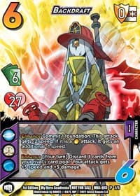 Backdraft (Quirk Pack 3) - UniVersus: My Hero Academia Promo Cards - UniVersus card