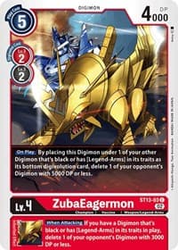 ZubaEagermon - Starter Deck 13: Ragnaloardmon - Digimon Card Game card