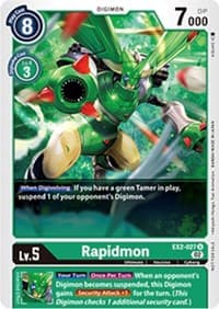 Rapidmon - EX2-027 (Tamer Party Vol. 6 Promo) - Digital Hazard - Digimon Card Game card