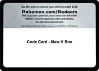 Code Card - Mew V Box - Miscellaneous Cards & Products - Pokemon card